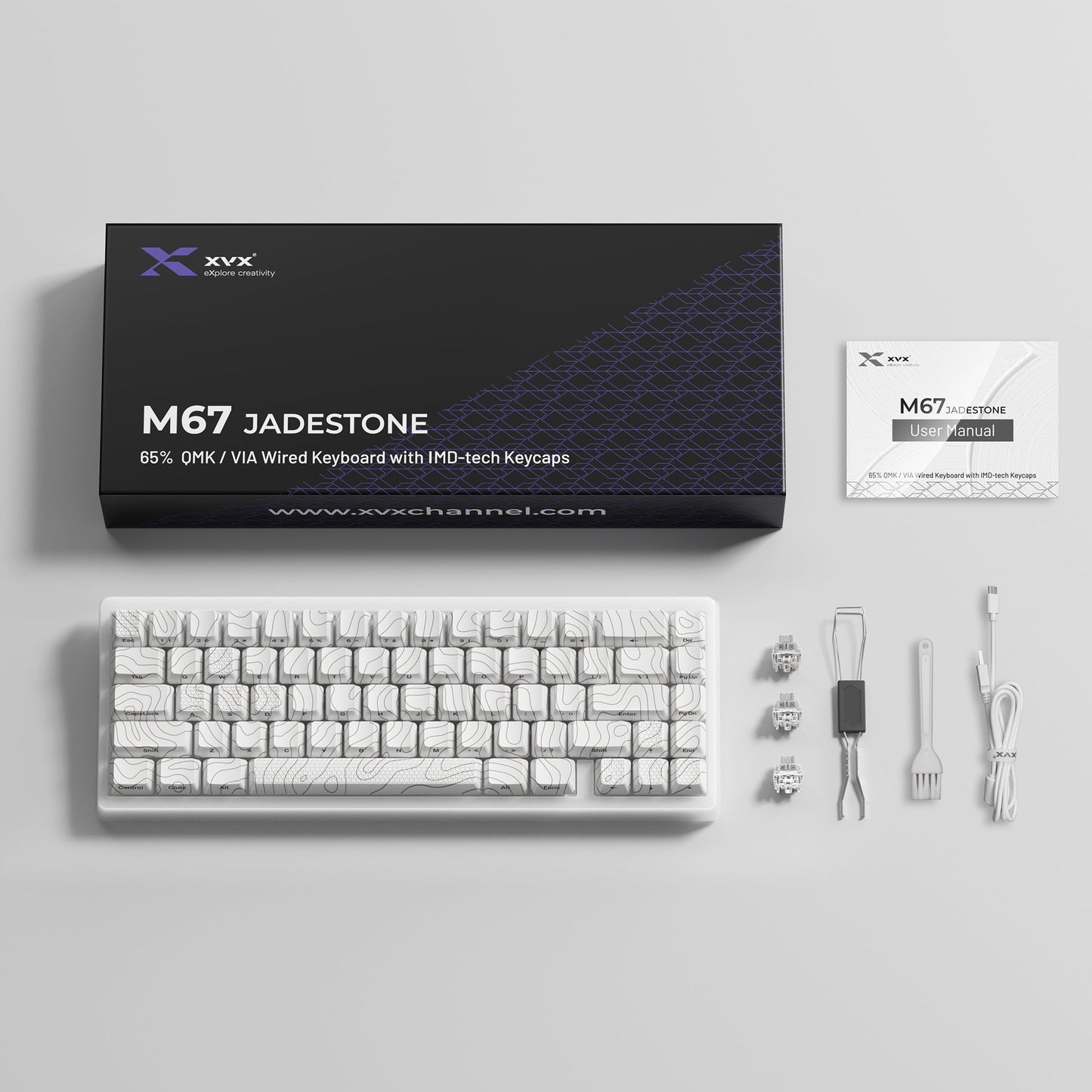 XVX M67 Mechanical Keyboard — Compact Tri-Mode, Hot-Swap