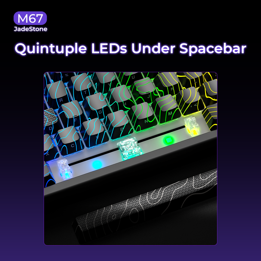 XVX M67 Mechanical Keyboard — Compact Tri-Mode, Hot-Swap