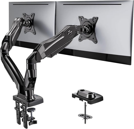 Dual Monitor Desk Mount — VESA, Fits 13–32in Displays