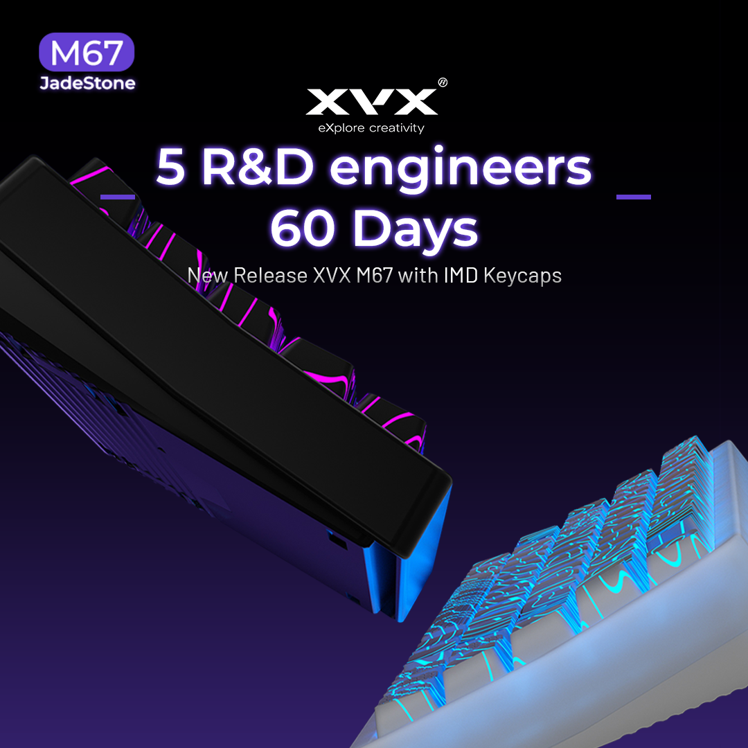 XVX M67 Mechanical Keyboard — Compact Tri-Mode, Hot-Swap