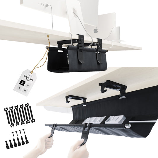 Ascrono CableCare Tray — Under-Desk Cable Management