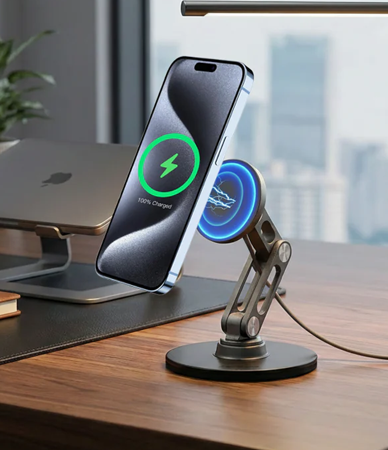 ClikDock Wireless Charging Stand — MagSafe Compatible, Space Grey
